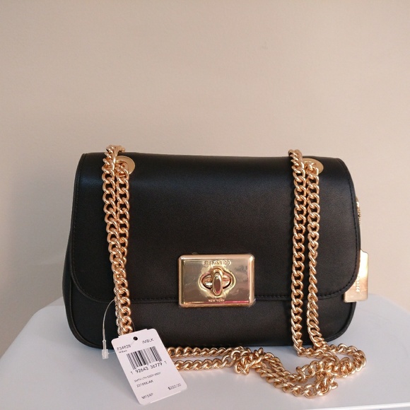 Coach Handbags - Coach Cassidy Leather Flap Bag with Chain Strap